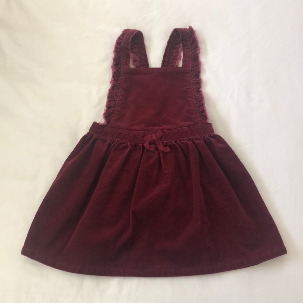 Cat & Jack Burgundy Pinafore Dress Girls 5 T